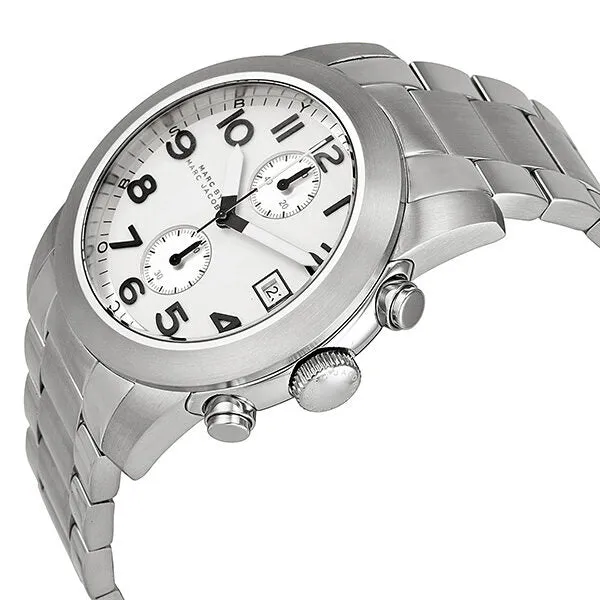 Marc by Marc Jacobs Larry Chronograph White Dial Stainless Steel Men's Watch MBM5030