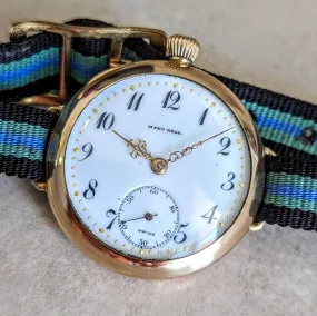 MAYO BROS Wristwatch 15 Jewels 3 ADJ. Swiss Made 14K G.F. Vintage Watch