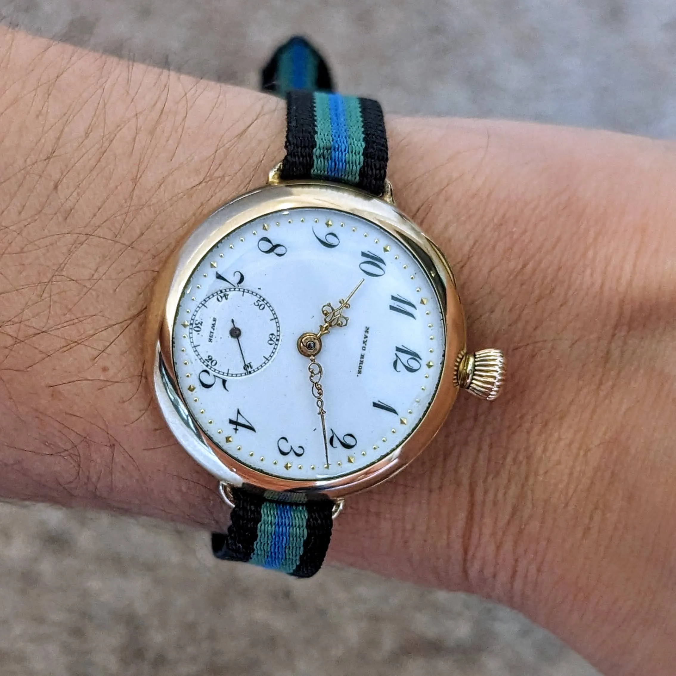 MAYO BROS Wristwatch 15 Jewels 3 ADJ. Swiss Made 14K G.F. Vintage Watch