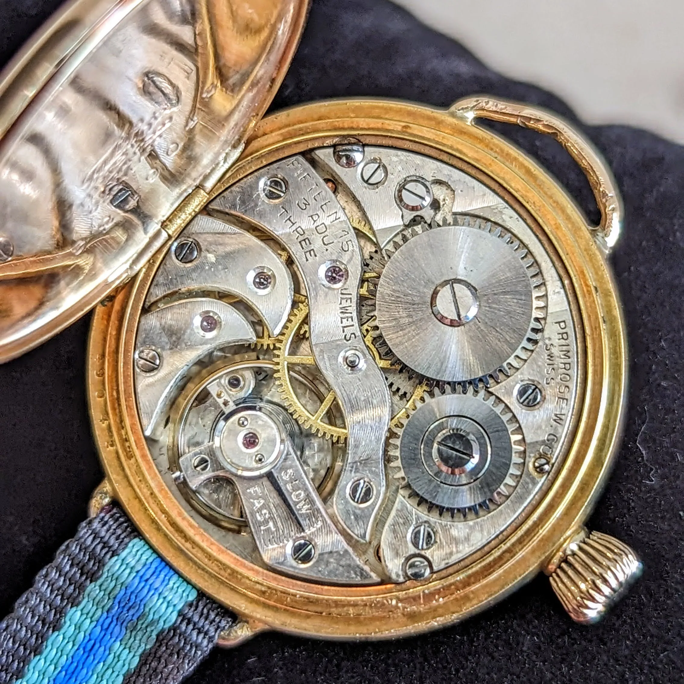 MAYO BROS Wristwatch 15 Jewels 3 ADJ. Swiss Made 14K G.F. Vintage Watch