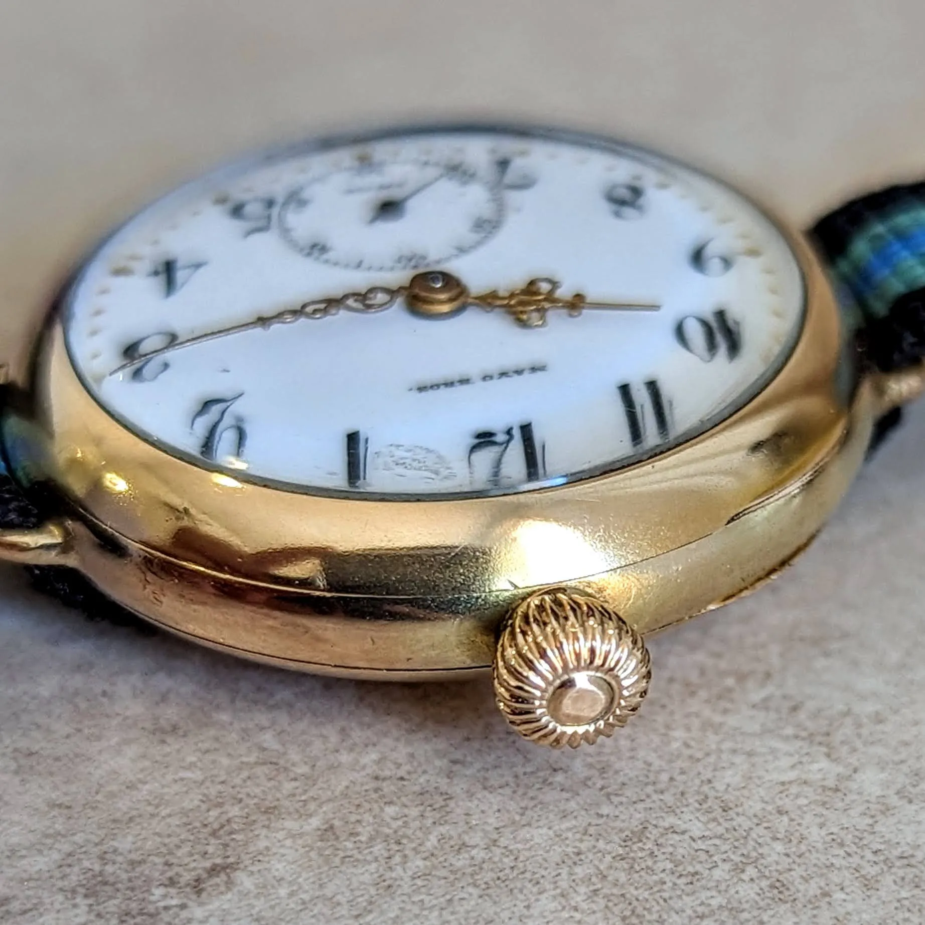 MAYO BROS Wristwatch 15 Jewels 3 ADJ. Swiss Made 14K G.F. Vintage Watch