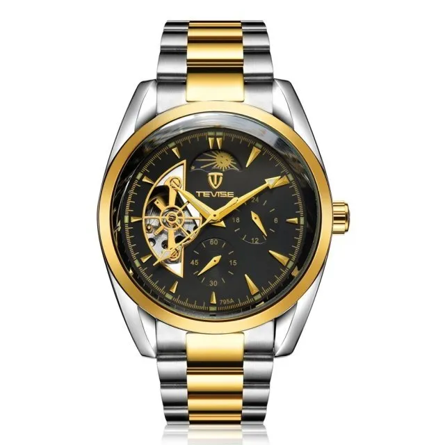 Mens Mechanical Watches Automatic Tourbillon Skeleton Watch