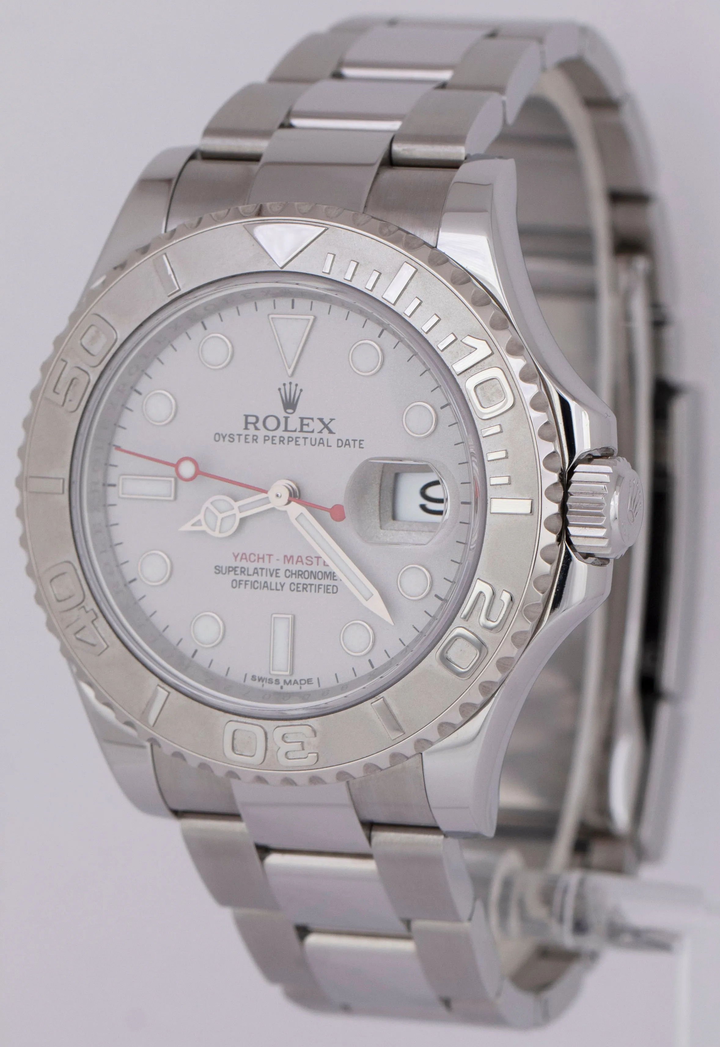 MINT Rolex Yacht-Master PAPERS Steel Platinum Stainless Steel 40mm 116622 B P