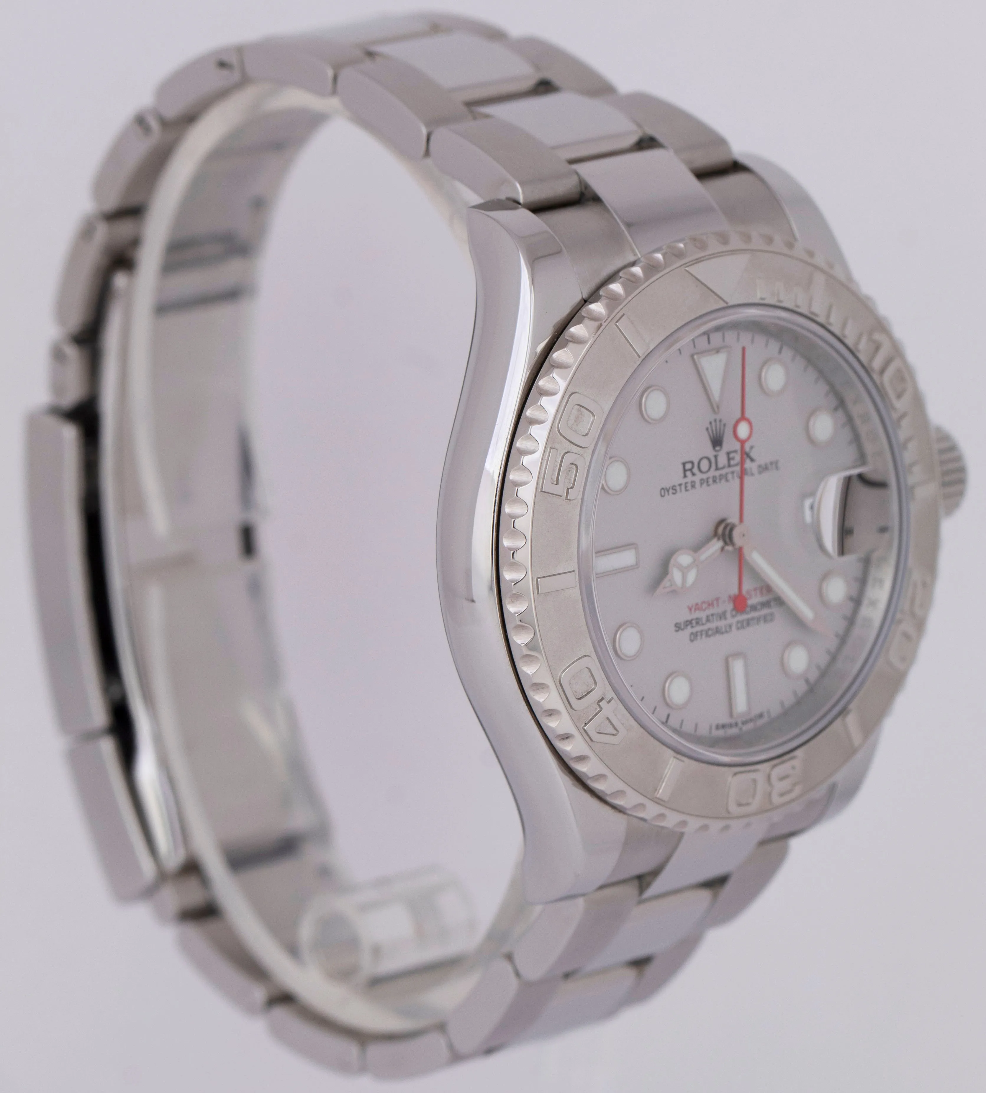 MINT Rolex Yacht-Master PAPERS Steel Platinum Stainless Steel 40mm 116622 B P