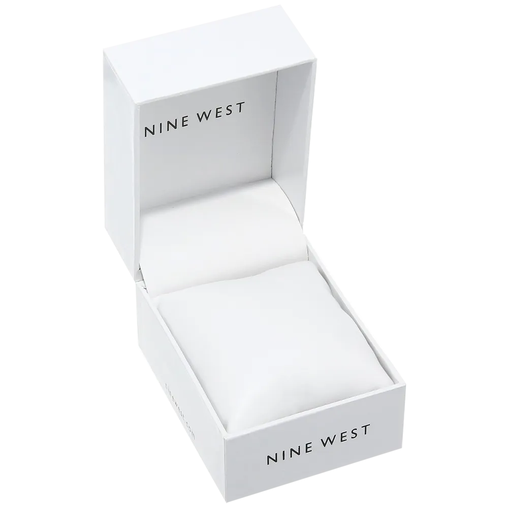 Nine West Womens NW 1578CHGB Champagne Dial Gold-Tone Bracelet Watch