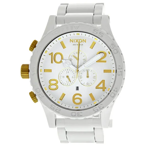 Nixon 51-30 Chronograph White Ion-plated Men's Watch A0831035 A0831035-00