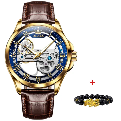 Olevs Luxury Men Watches New Automatic Mechanical Wristwatch