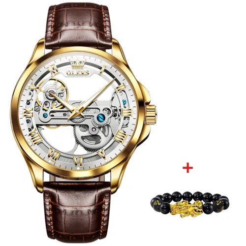 Olevs Luxury Men Watches New Automatic Mechanical Wristwatch