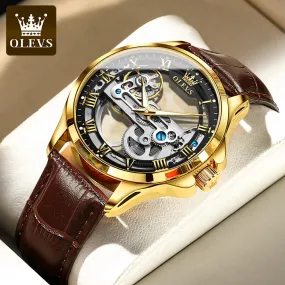 Olevs Luxury Men Watches New Automatic Mechanical Wristwatch