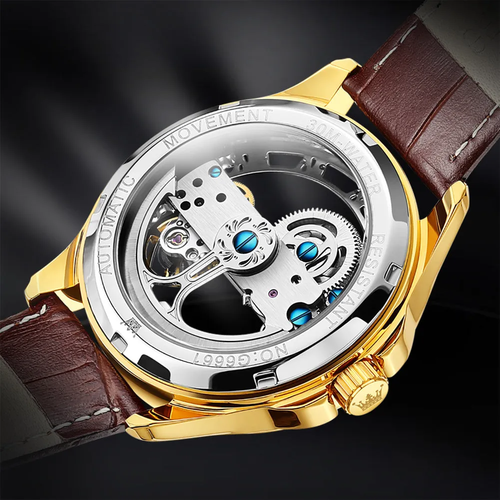 Olevs Luxury Men Watches New Automatic Mechanical Wristwatch