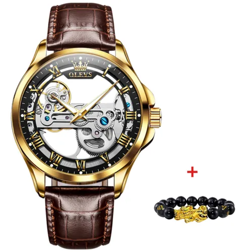 Olevs Luxury Men Watches New Automatic Mechanical Wristwatch