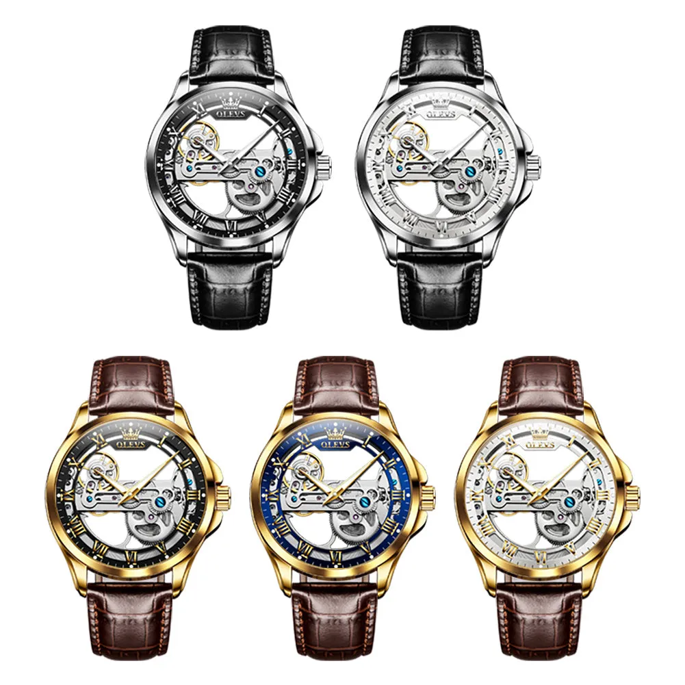 Olevs Luxury Men Watches New Automatic Mechanical Wristwatch