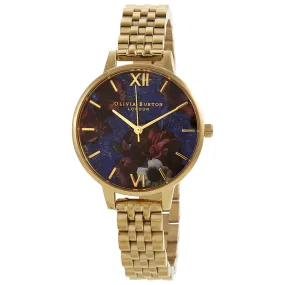 Olivia Burton Quartz Blue Floral Dial Ladies Watch OB16SP13