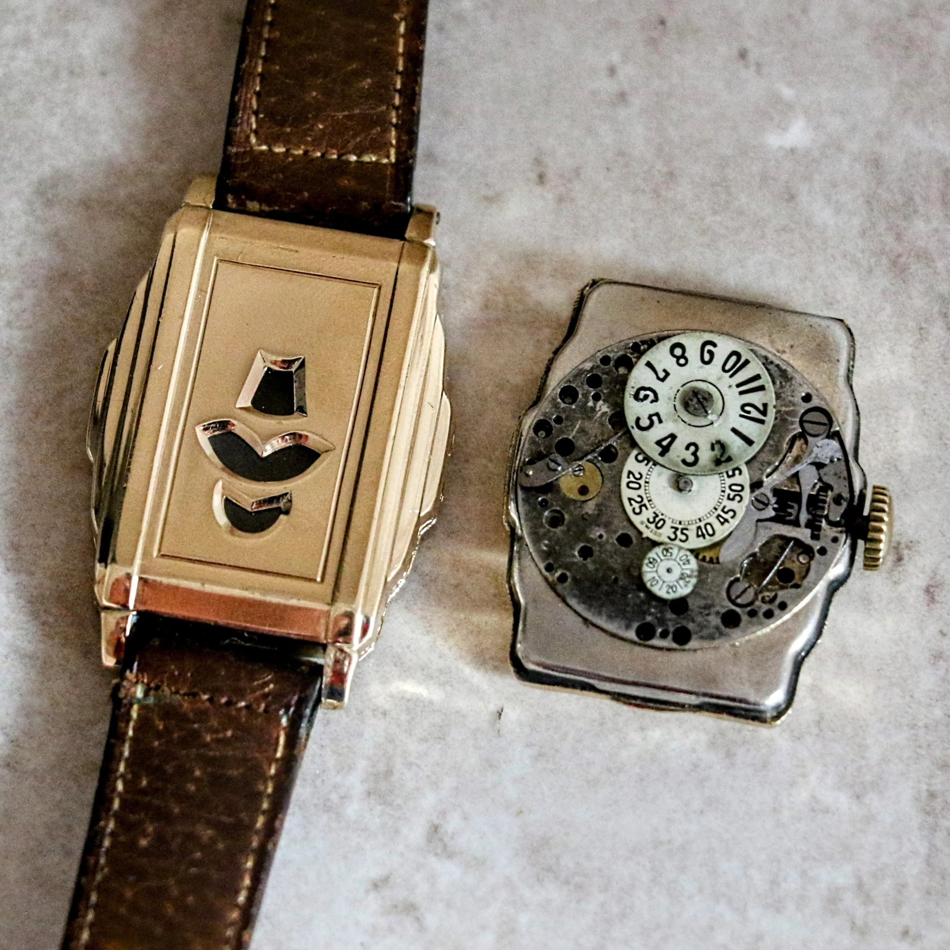 OLLENDORFF Jump Hour Wristwatch Vintage Digital Watch Swiss Made 7 Jewels