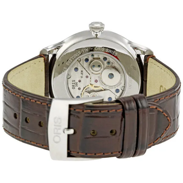Oris Artelier Silver Guilloche Dial Mechanical Men's Watch 396-7580-4351LS