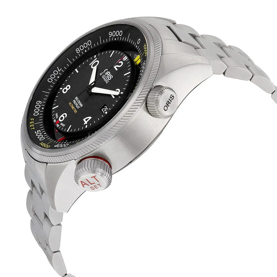 Oris Big Crown Pro Pilot Altimeter Black Dial Stainless Steel Men's Watch 733-7705-4134MB 01-733-7705-4134-set-8-23-19