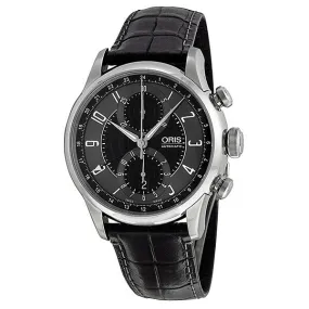Oris Raid 2012 Chronograph GMT Automatic Black Dial Men's Watch 677-7603-4084LS