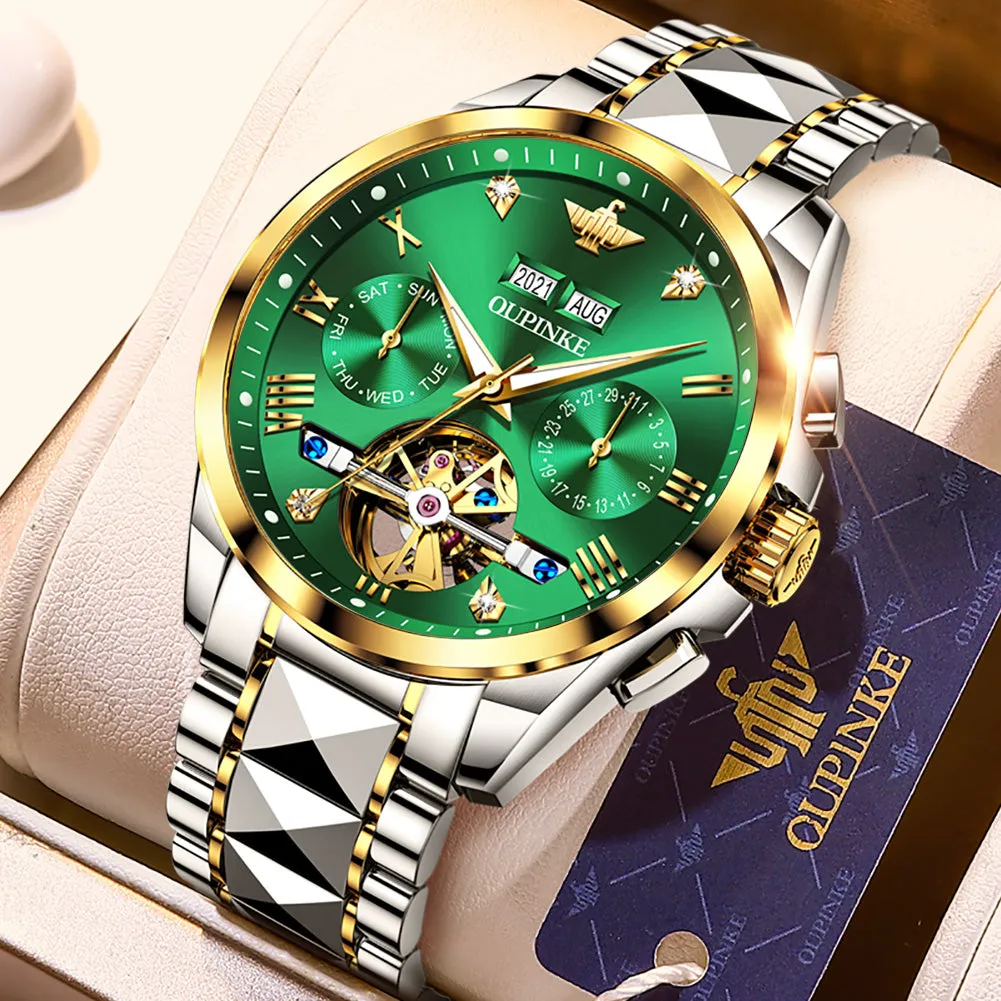 OUPINKE Automatic Mechanical Watch Men Sapphire Mirror Waterproof