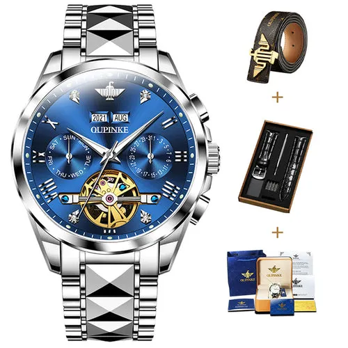 OUPINKE Automatic Mechanical Watch Men Sapphire Mirror Waterproof
