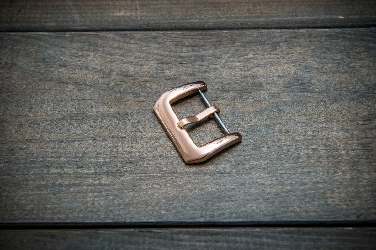 Panerai style buckle stainless steel (rose gold) 20mm, 22 mm, 24 mm.