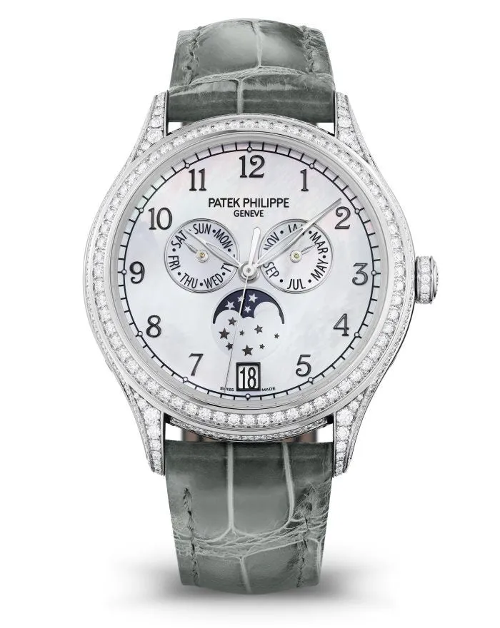 Patek Philippe Grand Complications Automatic Diamond White Dial Watch 4948G-010
