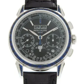 Patek Philippe Grand Complications Perpetual Chronograph Hand Wind Diamond Black Dial Men's Watch 5271-11P-001