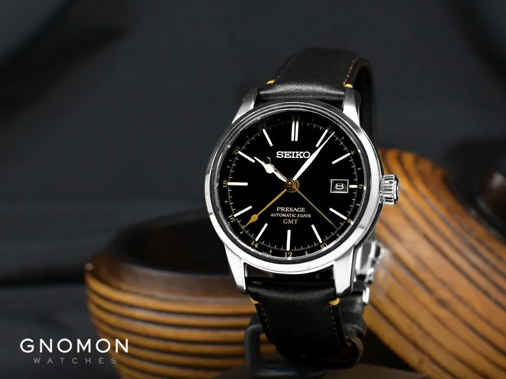 Presage Craftsmanship Urushi GMT Lacquer Black Ref. SARH001