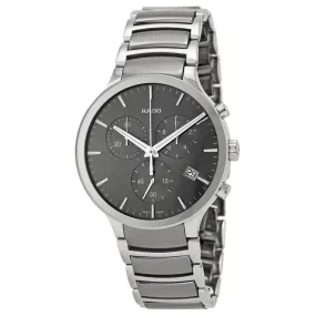 Rado Centrix Chronograph Dark Grey Dial Platinum-tone Ceramic Men's Watch R30122122