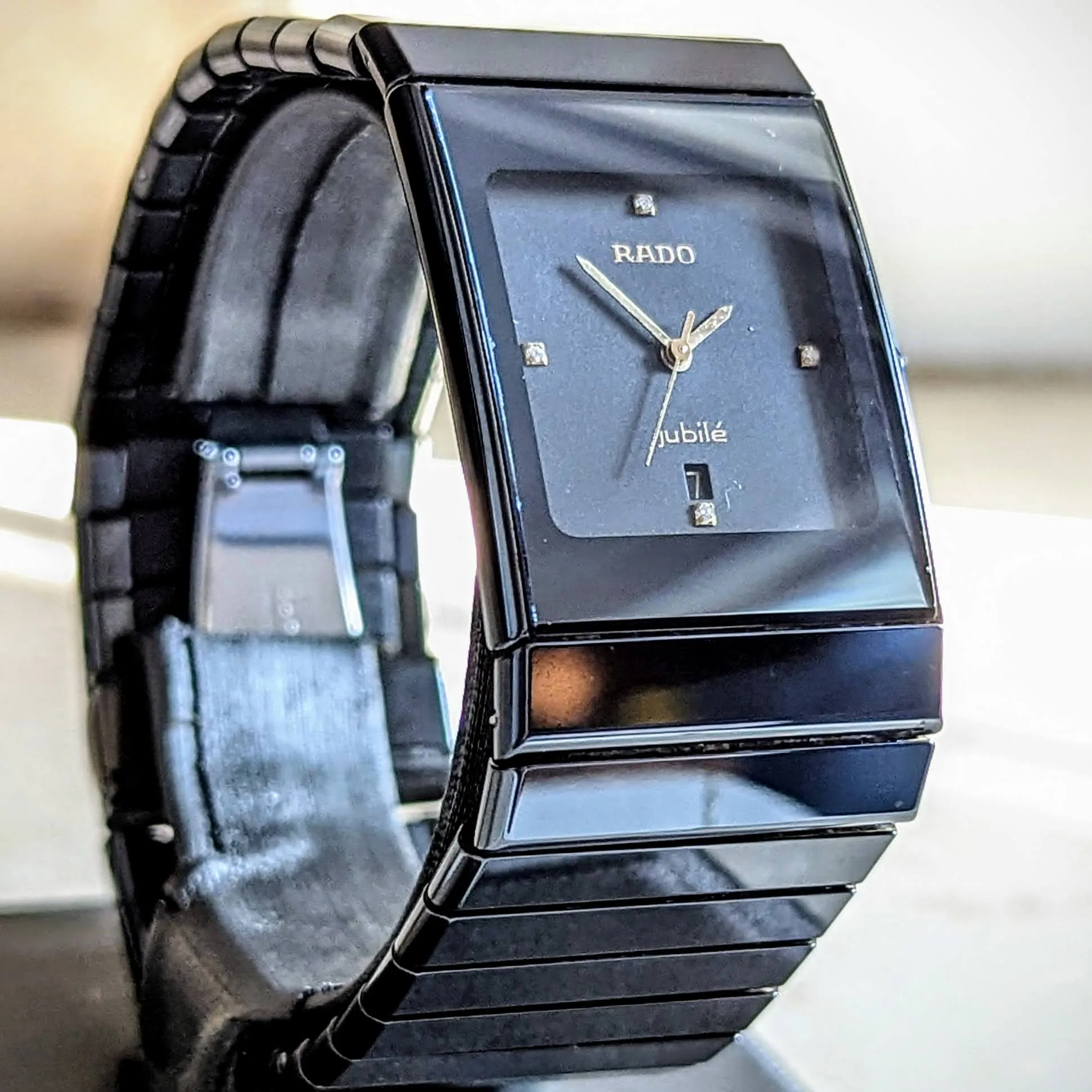 RADO Diastar Jubile Watch High-Tech Ceramic - Date Indicator Swiss Wristwatch