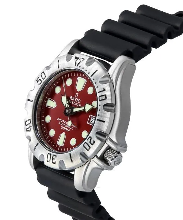 Ratio FreeDiver Professional 500M Sapphire Red Dial Automatic 32BJ202A-RED Men's Watch