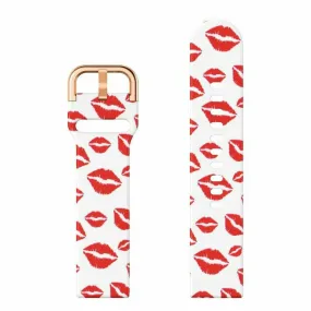 Red Lips Pattern Samsung Galaxy Watch Strap