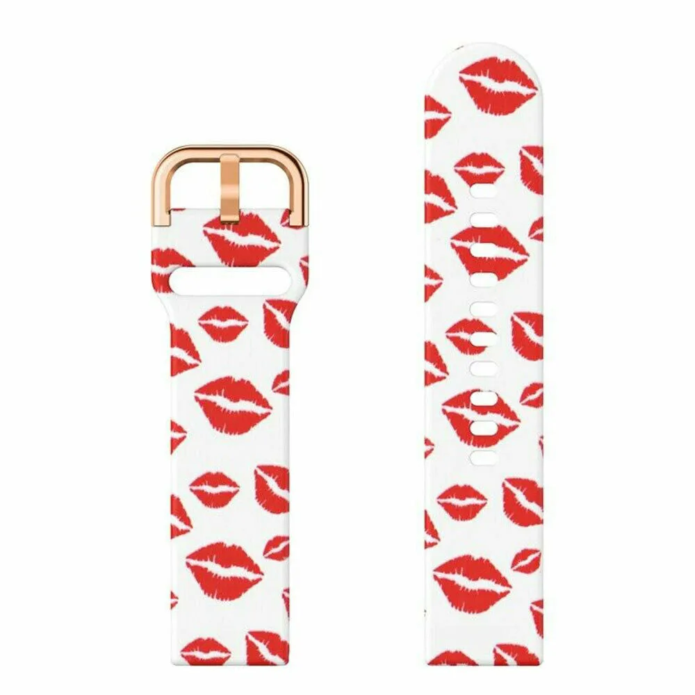Red Lips Pattern Samsung Galaxy Watch Strap