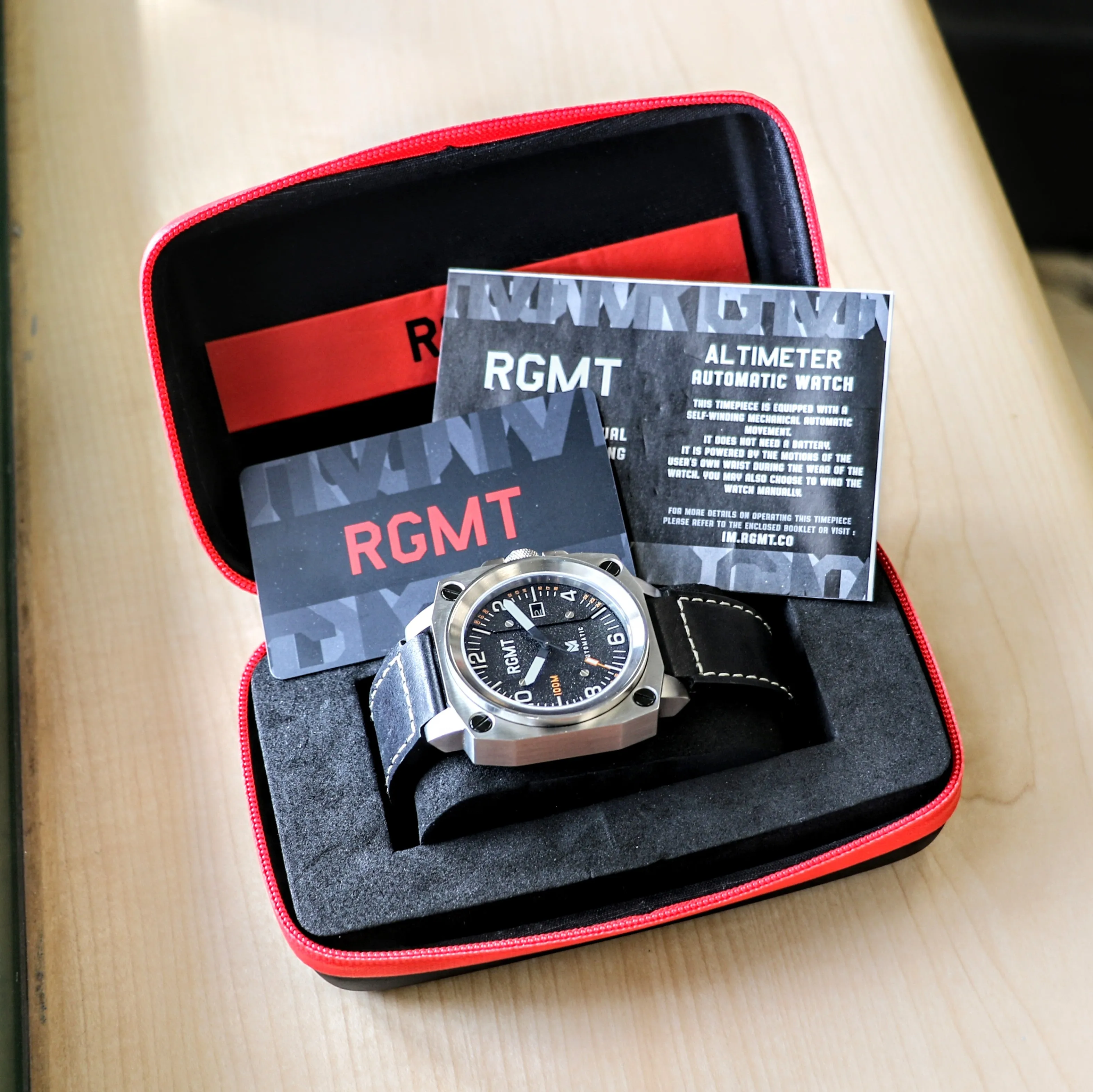 RGMT Altimeter Automatic Watch 24 Jewels NH35A - RG-8016 - ALL Original, Box & Papers!