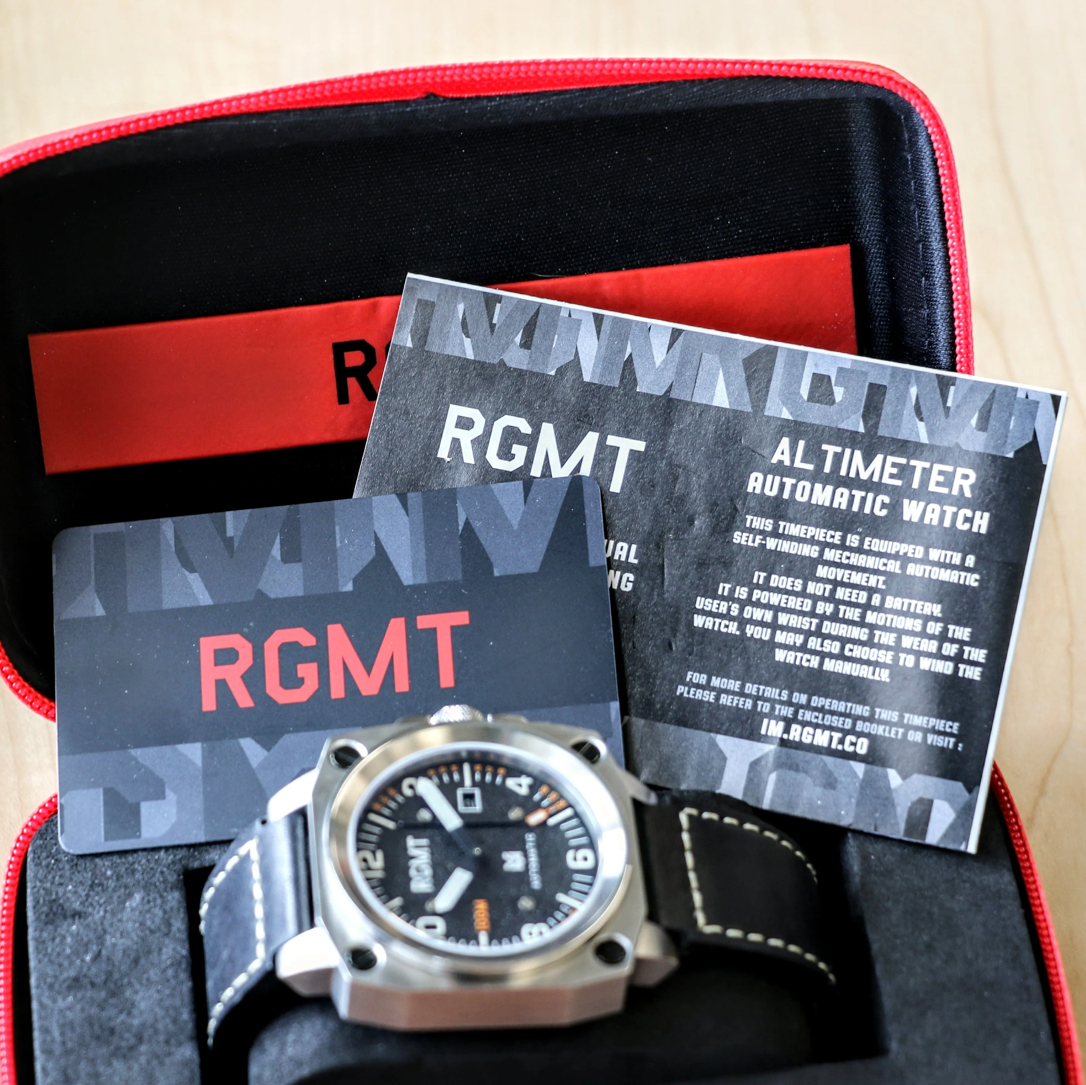 RGMT Altimeter Automatic Watch 24 Jewels NH35A - RG-8016 - ALL Original, Box & Papers!
