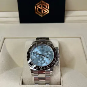 Rolex Cosmograph Daytona Platinum Diamond Baguette Dial 116506 2017 Full Set UK Watch
