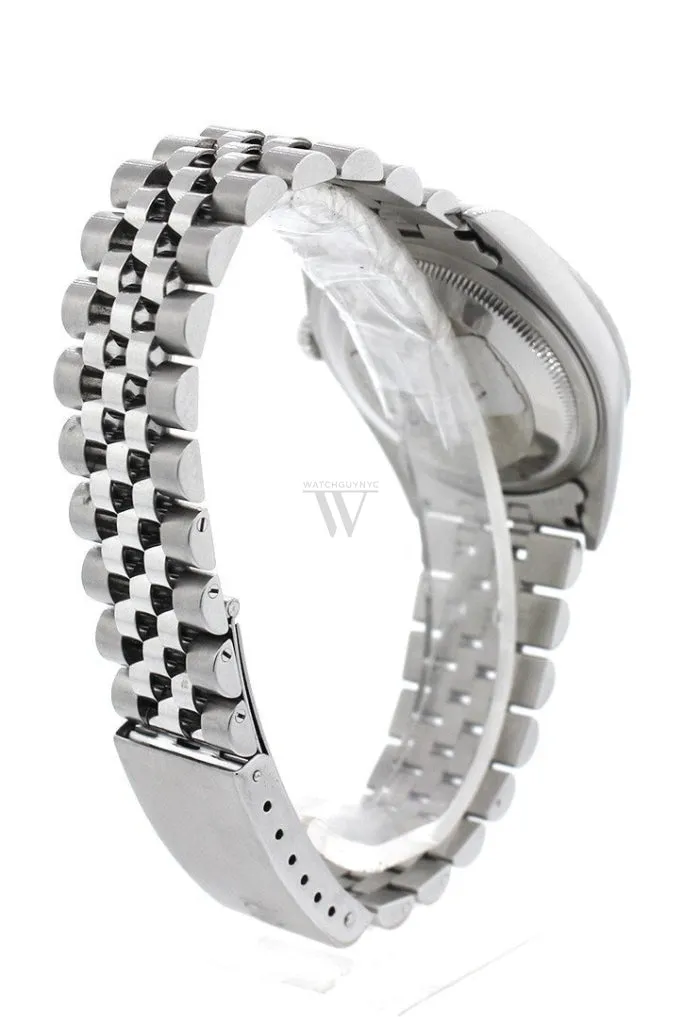Rolex Custom Diamond Bezel Datejust 36 Ivory Dial Men's Watch 116200 Pre-owned