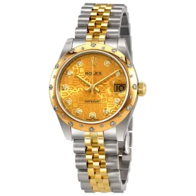 Rolex Datejust 31 Champagne Diamond Steel and 18K Yellow Gold Ladies Watch 178343CJDJ Rolex Datejust 31 Champagne Diamond Steel and 18K Yellow Gold Ladies Watch 178343CJDJ