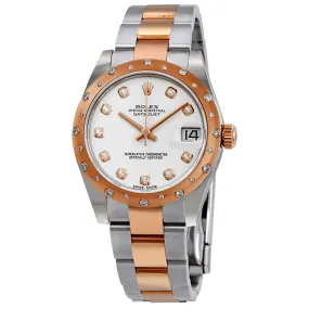 Rolex Datejust 31 White Diamond Dial Ladies Steel and 18K Everose Gold  Oyster Watch 178341WDO