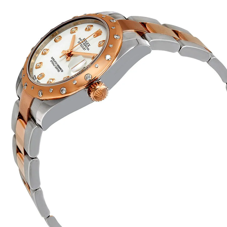 Rolex Datejust 31 White Diamond Dial Ladies Steel and 18K Everose Gold  Oyster Watch 178341WDO