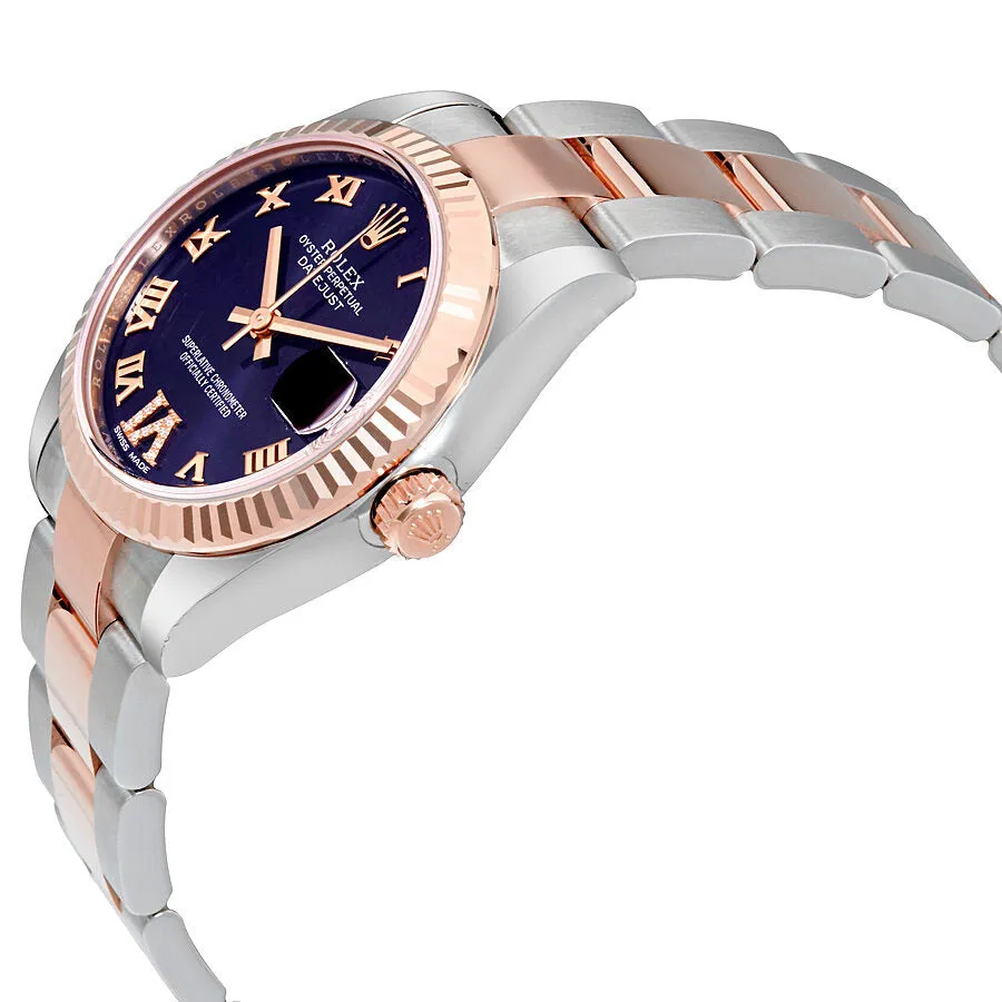 Rolex Datejust Lady 31 Purple Dial Stainless Steel and 18K Everose Gold Oyster Bracelet Automatic Watch 178271PURDO