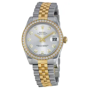 Rolex Datejust Lady 31 Silver Diamond Dial Steel and 18K Yellow Gold Jubilee Watch 178383SDJ Rolex Datejust Lady 31 Silver Diamond Dial Steel and 18K Yellow Gold Jubilee Watch 178383SDJ