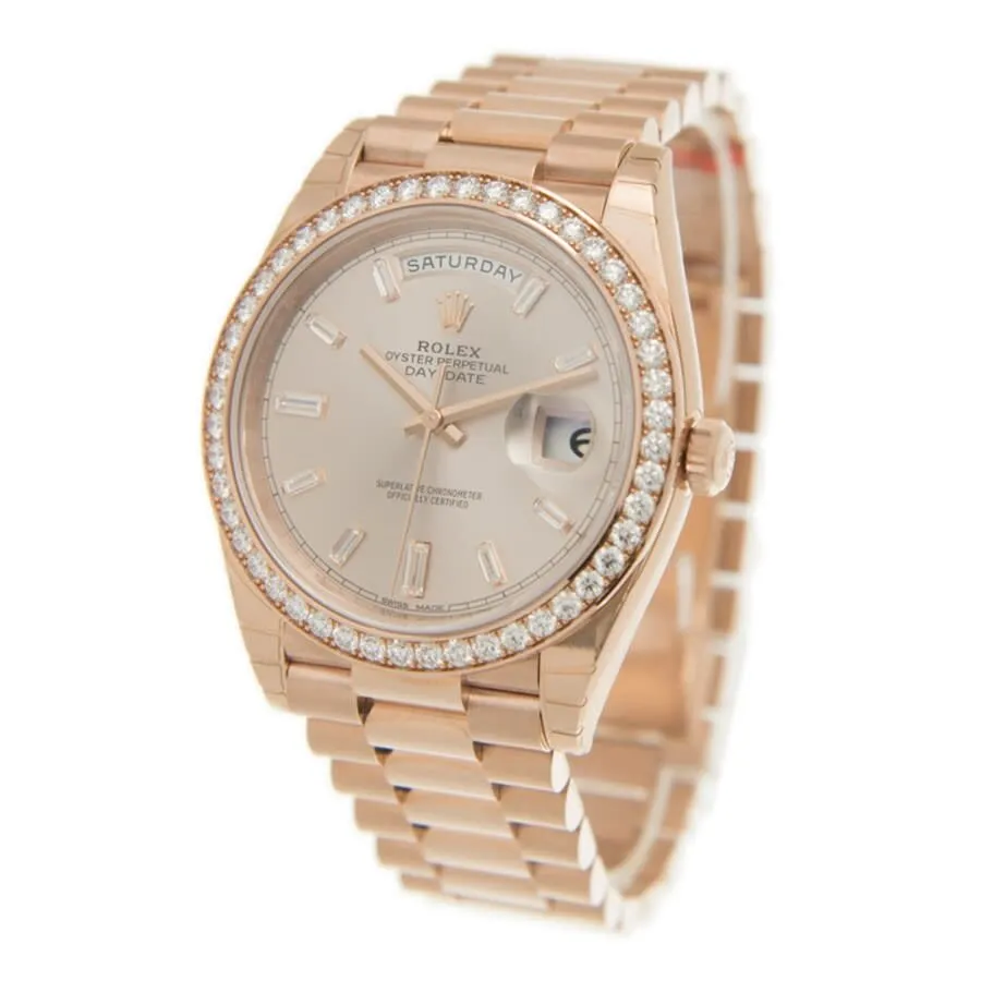 Rolex Day-Date Automatic Chronometer Diamond Pink Dial Watch 228345rbr-0007 228345 PDP