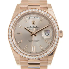 Rolex Day-Date Automatic Chronometer Diamond Pink Dial Watch 228345rbr-0007 228345 PDP