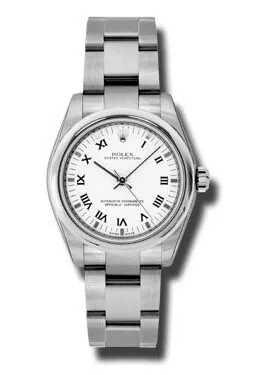 Rolex Oyster Perpetual 31 mm White Dial Stainless Steel Bracelet Automatic Ladies Watch 177200WRO