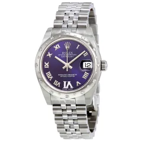 Rolex Oyster Perpetual Datejust 31 Purple Dial Stainless Steel Jubilee Bracelet Automatic Ladies Watch 178344PRDJ