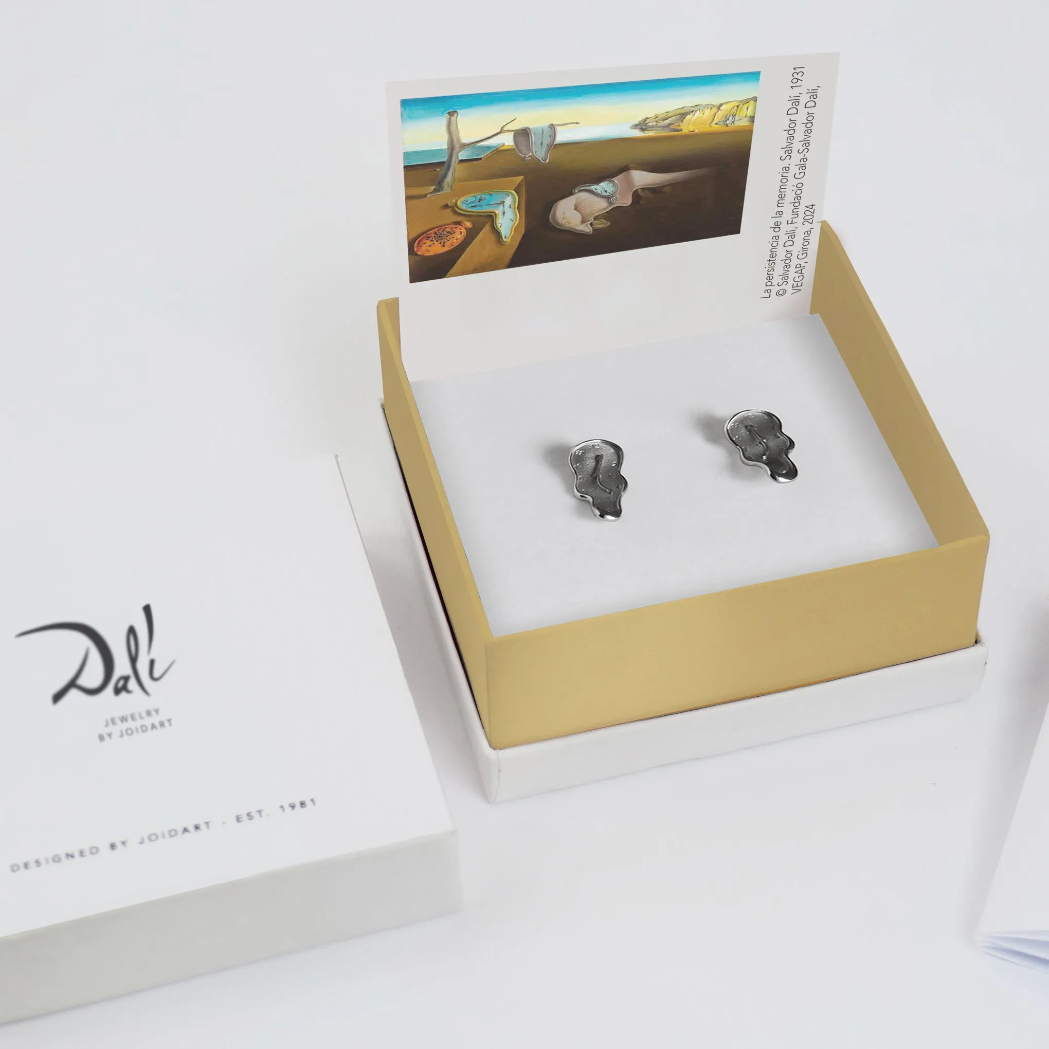 Salvador Dalí Gold-Plated Melting Clock Post Earrings - Silver