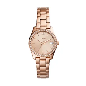 Scarlette Mini Three-Hand Date Rose Gold-Tone Stainless Steel Watch