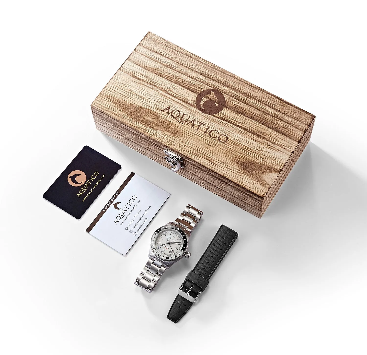 Sea Star GMT Full Lume White Dial Black White Bezel (NO DATE)