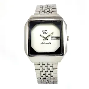 Seiko 5 Automatic-6309A Off-White Dial 17 Jewels Analog Day Date Men's Mechanical Watch
