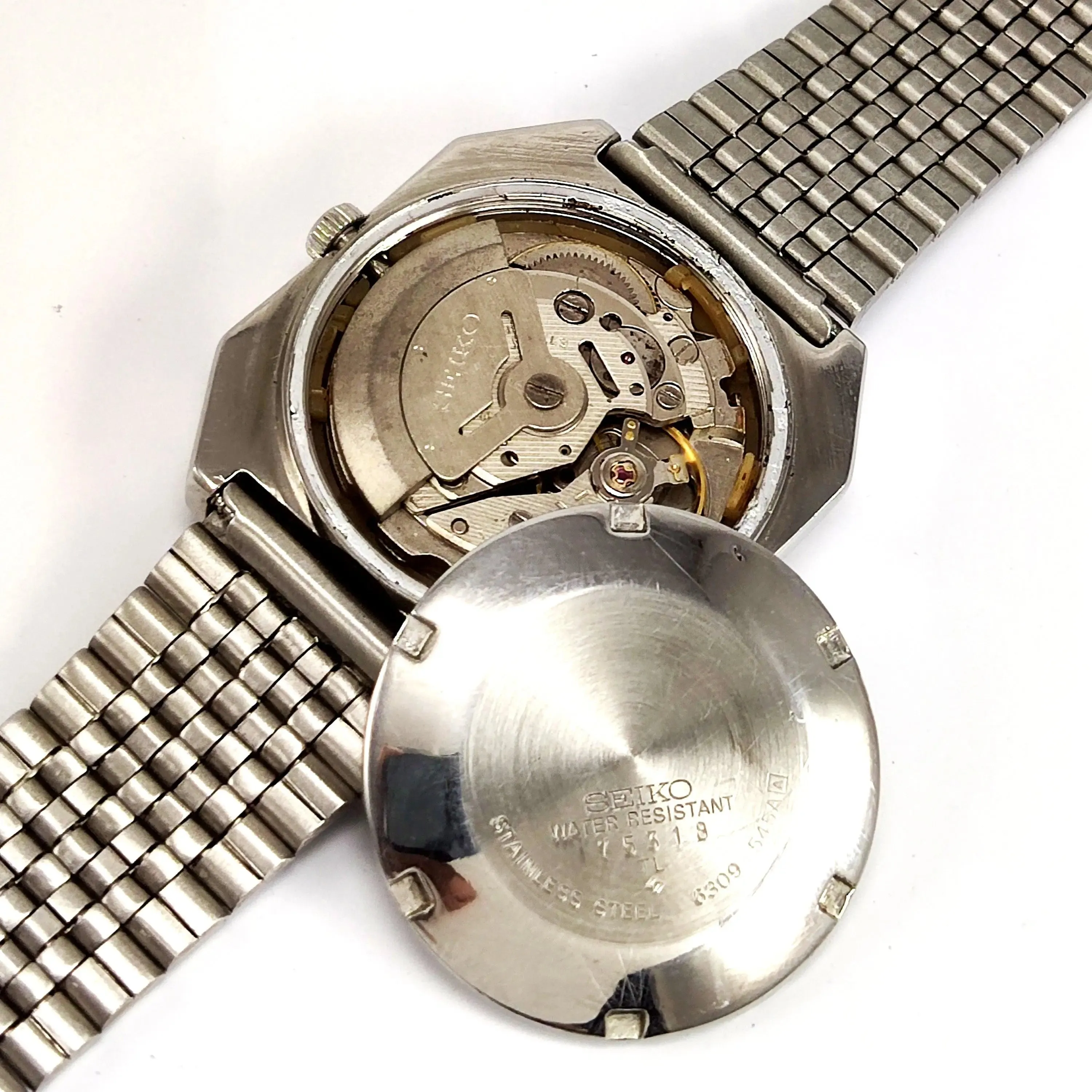 Seiko 5 Automatic-6309A Off-White Dial 17 Jewels Analog Day Date Men's Mechanical Watch